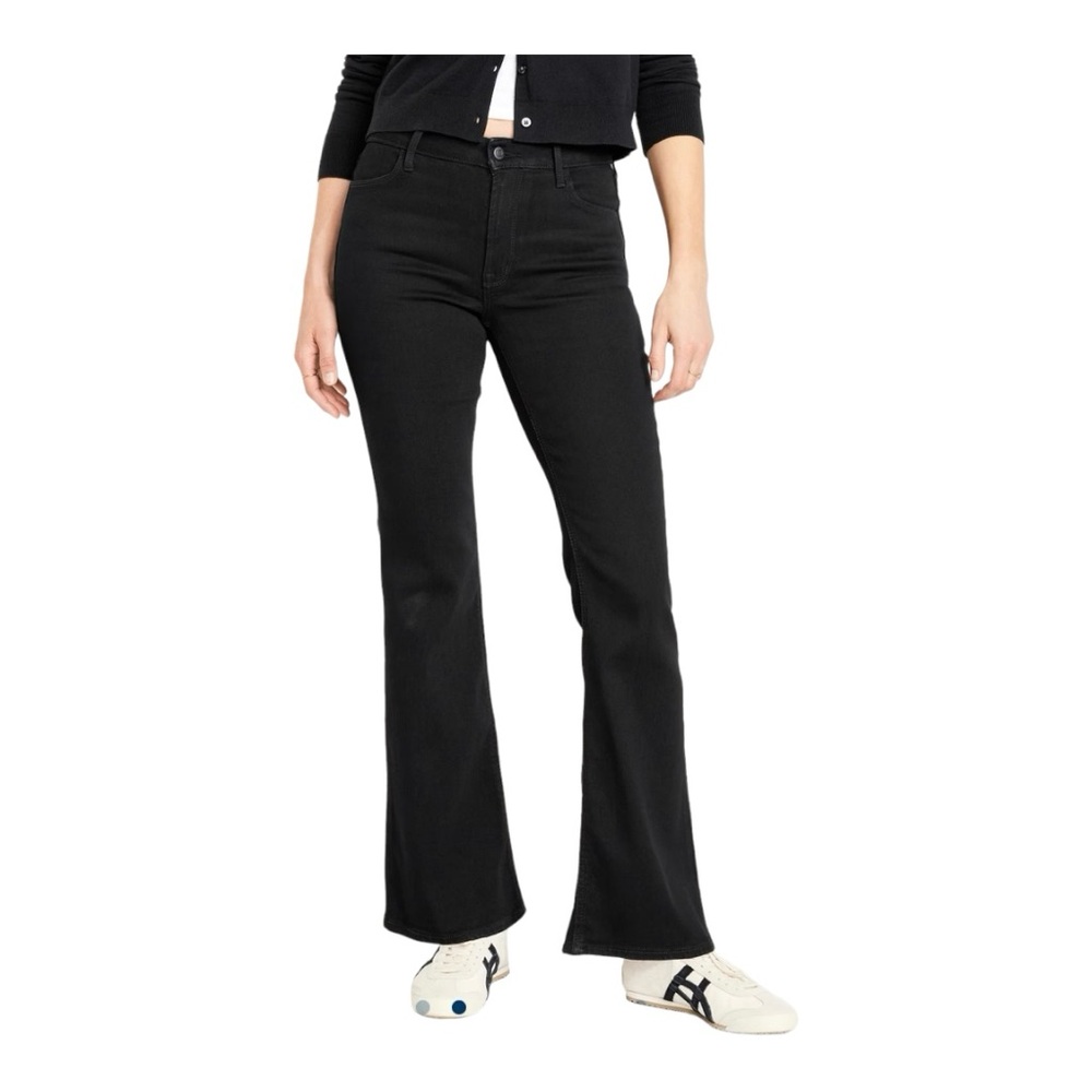 OLD NAVY Womens Size 4 Black High Rise Flare Jeans 31" Inseam